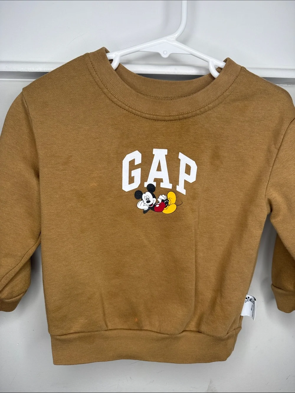 GAP Brown Mickey Graphic Crewneck Sweatshirt